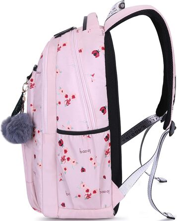 Рюкзак для дівчаток з квітами: шкільний, для подорожей, на ноутбук (рожевий)