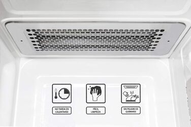 Мікрохвильова піч Cecotec Pro Clean 3110 з кварцовим грилем 800 Вт, об'єм 20 л, біла