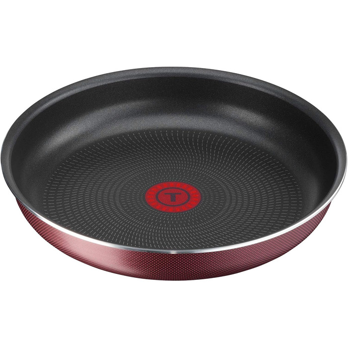 Набір посуду Tefal Ingenio Essential (20 предметів): каструлі, сковорідки, кришки та кухонне приладдя, червоний, для всіх типів плит (крім індукційних) та духовки