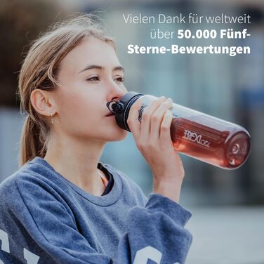Пляшка для води 720°DGREE 'uberBottle' з ситечком, Tritan, 350мл-2л, чорна. Спортивна, дитяча, для фітнесу, школи, велосипеда, BPA-Free