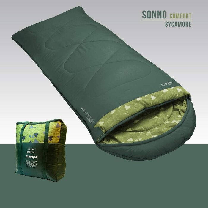 Спальний мішок Vango Sonno Quadratischer, Sycamore Green, Single (Amazon Exclusive), Comfort