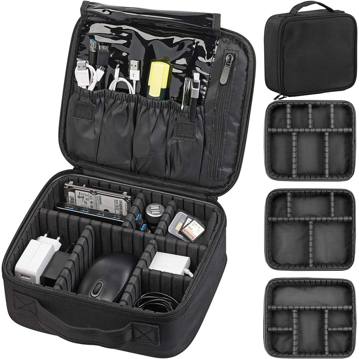 Xcase Cable Organizer: Travel organizer and storage bag for PC & mobile device accessories (organizer bag, travel cable, camera bag)