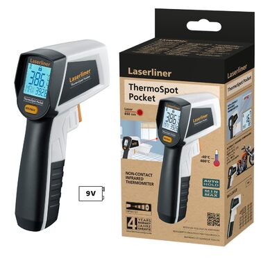 Лазерний інфрачервоний термометр Laserliner ThermoSpot Pocket -38°C до 365°C, цифровий, з лазерною точкою, Auto-Hold, MAX-дисплей