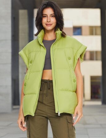 Жіночий пуховий жилет Orolay, світло-зелений, теплий, без рукавів, на блискавці, для зими