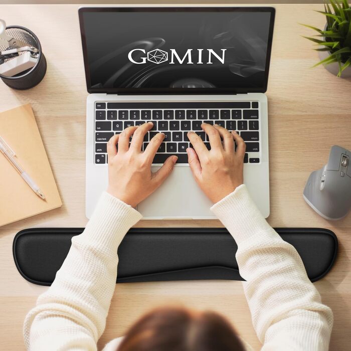 Підставка для зап'ястя Gomin - ергономічна, з Memory Foam, протиковзка, для миші, ноутбука, комп'ютера, геймінгу, клавіатури
