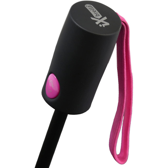 Штормовий парасолька з повною фібергласовою конструкцією, великий (106 см) - з кольоровими спицями (чорний-рожевий)