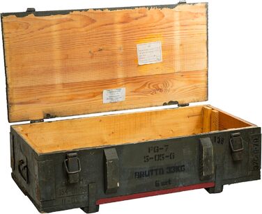 Дерев'яний ящик для зберігання, мілітарі, 80x42x24 см, вінтаж, для боєприпасів, вина, яблук, стиль Shabby, коробка з дерева