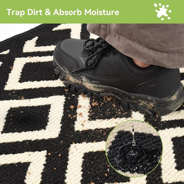 Килимок для дому OTRAKI, 60x90 см, антиковзаюча підлога, легко миється, для собак, вітальні, входу, кухні, тераси