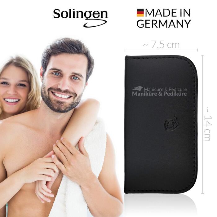 Набір для манікюру Solingen marQus: 6 предметів, сталь, чорний, у чохлі з екошкіри