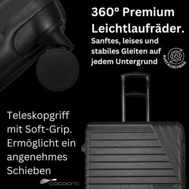 Валіза Cocoono Hartschalenkoffer XL: велика, 95-104L, 8 коліс, ABS, TSA-замок, телескопічна ручка, антрацит