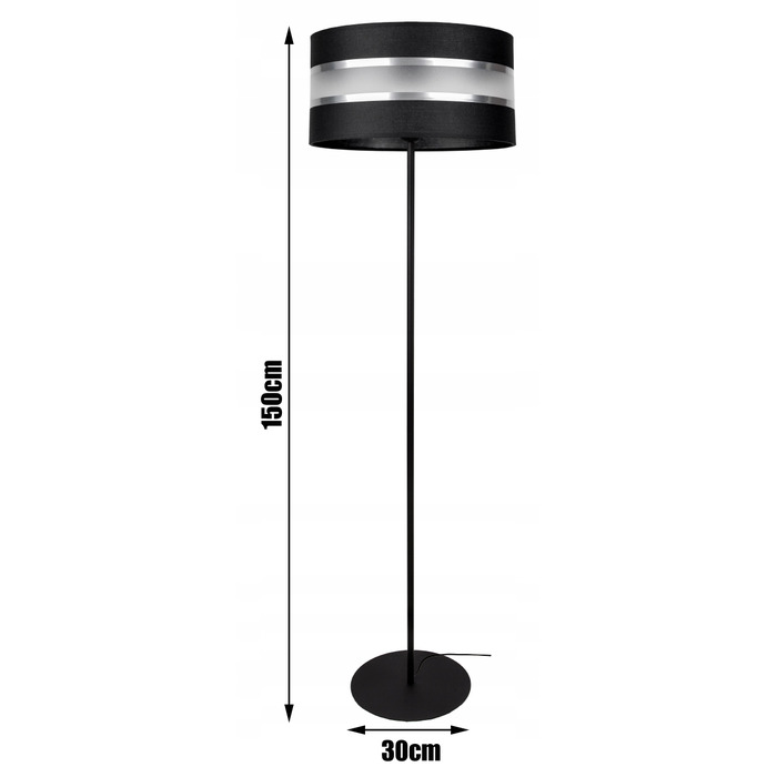 Підлогова лампа Glimex Modern E27 60 Вт, білий/чорний