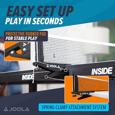 JOOLA Premium Portable Table Tennis Net and Posts Set - Regulation Size, Ping Pong, with Spring Clip