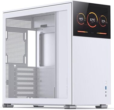 Корпус для ПК Jonsbo D41 Screen ATX, загартоване скло, білий