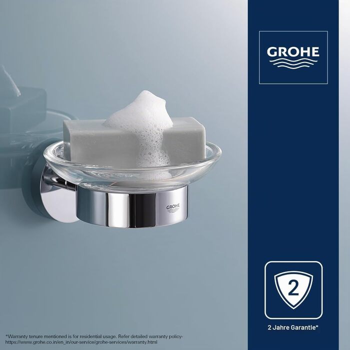 Тримач для склянки або мильниці Grohe Essentials Cube, круглий, окремий