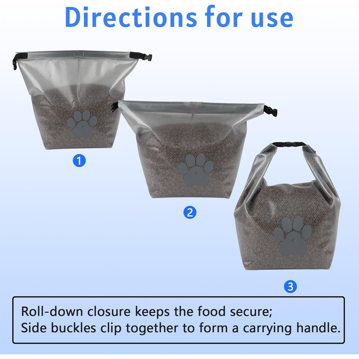 Набір для годування собак: сумка-органайзер з двома складними мисками, BPA-free, для подорожей, кемпінгу, авто