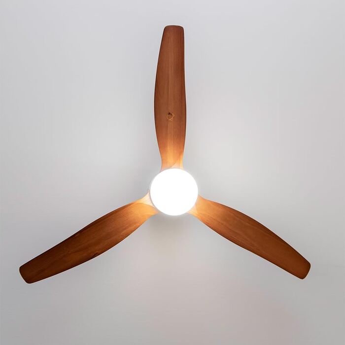 Вентилятор стельовий Cecotec EnergySilence Aero 5600 Classic Gold/DarkWood з підсвіткою та пультом ДУ, 40 Вт, LED, 6 швидкостей, режим зима/літо