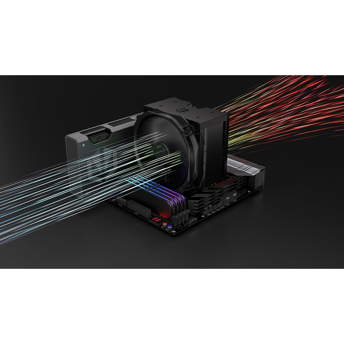 Система охолодження CPU Endorfy Fortis 5 Black з вентиляторами 140 мм та 120 мм, підтримка AM4, AM5, LGA1700, LGA1200, напівпасивний режим