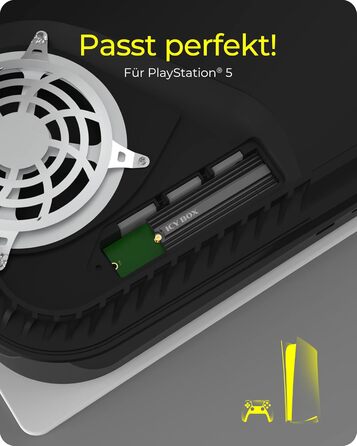 Охолоджувач для M.2 SSD ICY BOX, 10 мм, з алюмінію, 3x термопад, чорний (2280, без вентилятора)