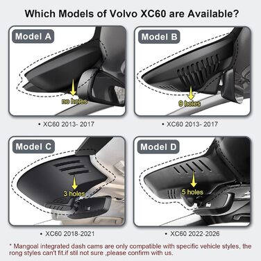 Відеореєстратор Mangoal Front 4K + Rear 1080P для Volvo XC60 (2022-2026), B5/B6/T8 - OEM, WiFi, 128GB