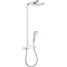 Hansgrohe Croma 100 Showerhead incl. Showerhead Holder, 4 Spray Patterns, Chrome (1 Spray Pattern)