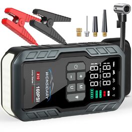 Powerbank для авто 27000 mAh з компресором 160 PSI, 12V, 8.0L, LED-ліхтарик, для бензинових та дизельних двигунів