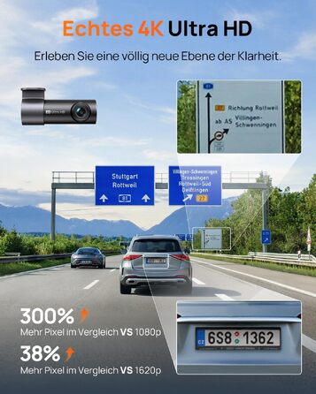 Автомобільний відеореєстратор 70mai M310 Plus 4K з цілодобовим моніторингом паркування, чорний