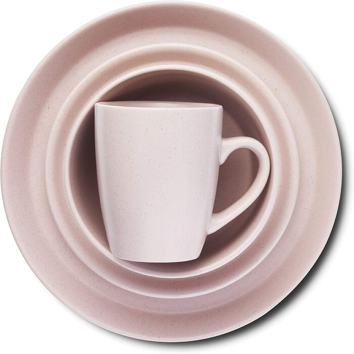 Stone Lain Albie: Сервіз з 16 частин з кераміки, рожевий (для 4 осіб)