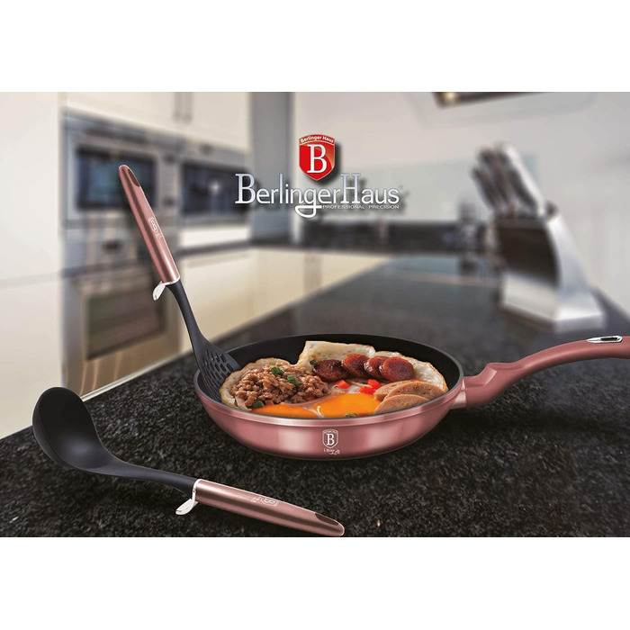 Набір посуду Berlinger Haus 15 предметів, металевий, рожеве золото (Metallisch Irose)