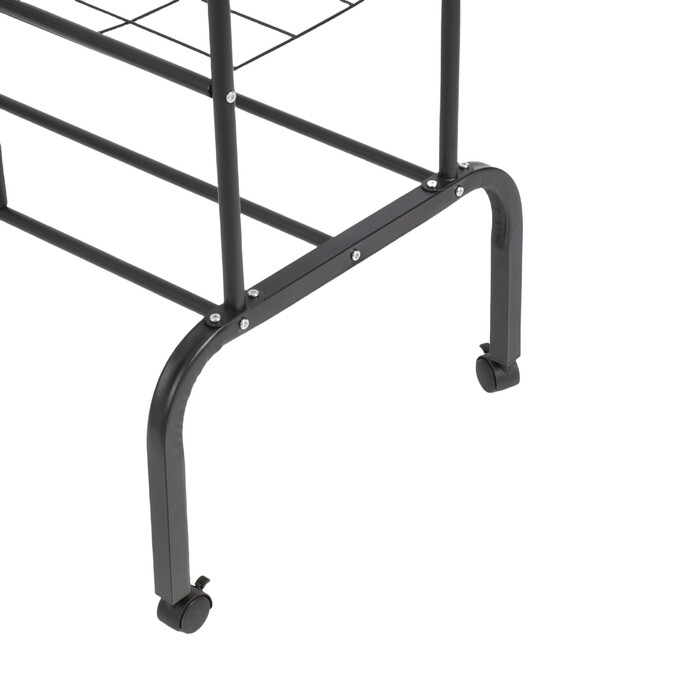 Rolling Clothes Rack with Double Hanging Rod