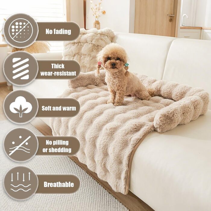 М'яке ліжко-лежанка для собак, лежанка-софа, захист дивану, чорний колір, 75x75 см