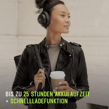 Shure Aonic 40: Бездротові навушники з активним шумозаглушенням, Bluetooth, мікрофон, 25 годин роботи, сумісність з iPhone та Android, білий (чорний)