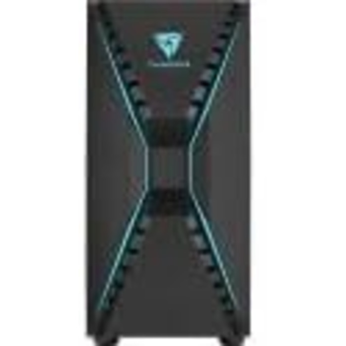 Корпус Aerocool Cronus Mid Tower для ігрового ПК з RGB підсвічуванням, вентилятором 140 мм та скляною бічною панеллю, підтримкою водяного охолодження та кабелеуправлінням, чорний