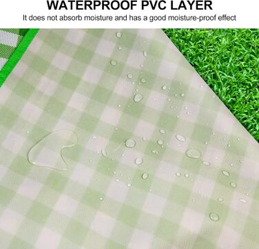 Плед для пікніка Reakoo 200x300 см, водонепроникний килим для пляжу XXL, з ручкою, антипісочний, пральний для кемпінгу, парку, саду