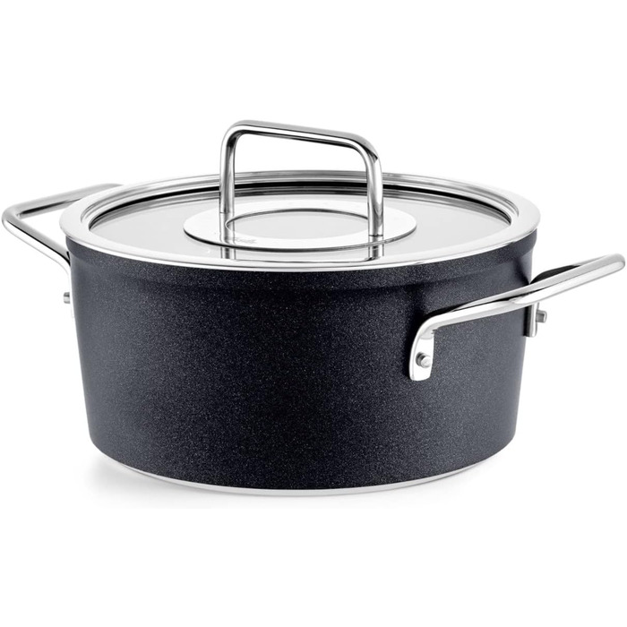 Каструля Fissler Adamant/Aluminium 4.9L з кришкою з термоскла, антипригарне покриття, для індукційних плит (20 см)