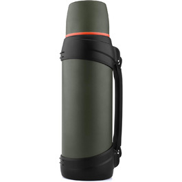 Термосфляка з нержавіючої сталі 2.5L, вакуумна ізольована пляшка з кришкою-чашкою, термотермос, зберігає тепло 24 год, холод 24 год, без BPA (Зелений)