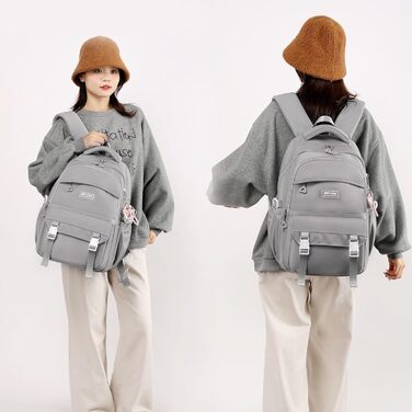 Водонепроникний рюкзак для школи JANSBEN для дівчаток та хлопчиків, багатосекційний, ідеальний для 10-річних дітей, підлітків та 5 класу, фіолетовий