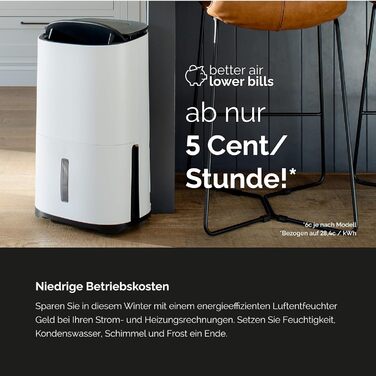 Зволожувач повітря MeacoDry Arete One 6L з очищувачем повітря | Тихий (32 dB), HEPA-фільтр H13, 1.8L резервуар, для спалень та квартир