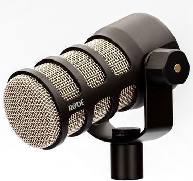 Rode PodMic Black: Професійний подкаст-мікрофон з відкривачкою для пляшок - чорний