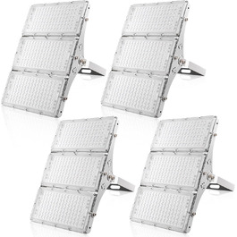 Ankishi LED Floodlight Outdoor, IP65 Waterproof, Super Bright 6500K Cool White Outdoor Light, 30000LM Outdoor Floodlight Spotlight for Sports Field, Garage, Garden, Backyard (Cool White, 4 PACK 300W)