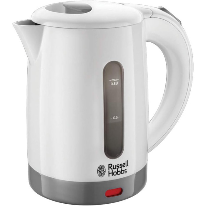 Електричний чайник Russell Hobbs 0.85л з адаптацією до напруги, для подорожей (1000W, 2 чашки, 2 ложки)