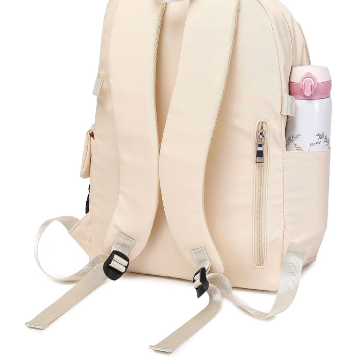 Жіночий рюкзак для ноутбука Acmebon, великий, модний, повсякденний, кремовий