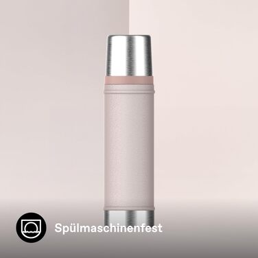 Термос STANLEY 1913 Classic Legendary 590 мл, герметичний, сталевий (Hammertone Rose Quartz) — зберігає тепло та холод до 24 годин