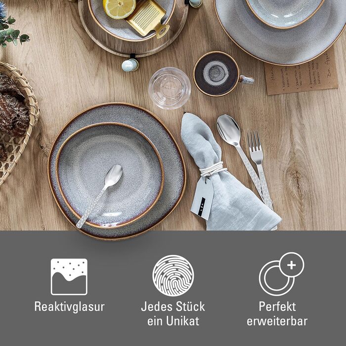 Сніданковий набір Lave beige 6 предметів від Villeroy & Boch