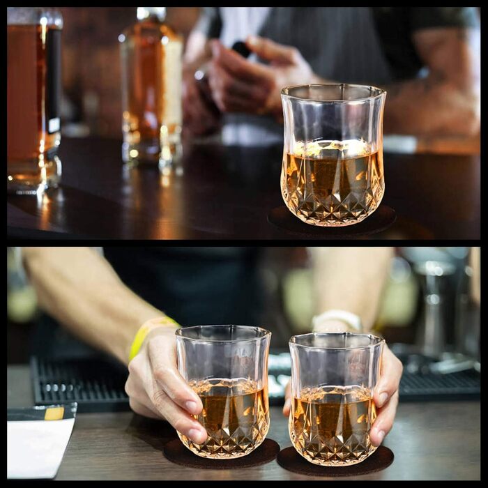 Набір для віскі GOLDGE: 14 каменів для охолодження, кліп для льоду, підставки, оксамитовий мішечок