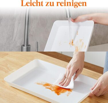 Сервірувальне блюдо Lifewit з пластику, 36,7 x 2 см, велике, набір, BPA-free, багаторазове, для фуршетів, свят, пікніків, сніданків та закусок, біле (2)