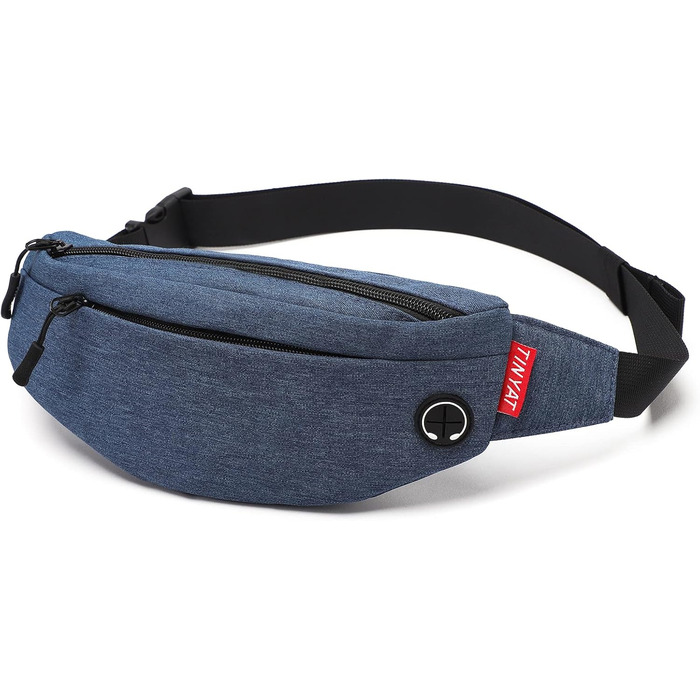 Поясна сумка TYNAT для туризму та спорту (сіра, блакитна), T201