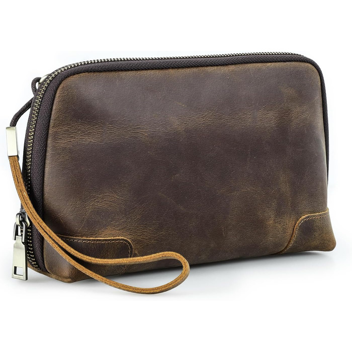CONTACT'S Family Cable Organizer Bag, Cable Bag Organizer Leather, Leather Electronic, Tech Pouch, Leather Cable Bag