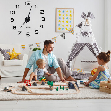 Relaxdays DIY Wall Clock with 3D Numbers