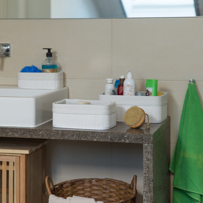 Relaxdays 3-Piece Bathroom Storage Basket Set