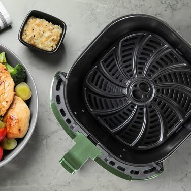 Фритюрниця без оливи Bergner MIDNIGHT з керамічним покриттям, 1800W, 6.9L, 8 програм, 80-200°C, таймер до 30 хв